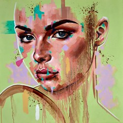 Reflections by Rich Parker - Original Painting on Box Canvas sized 39x39 inches. Available from Whitewall Galleries